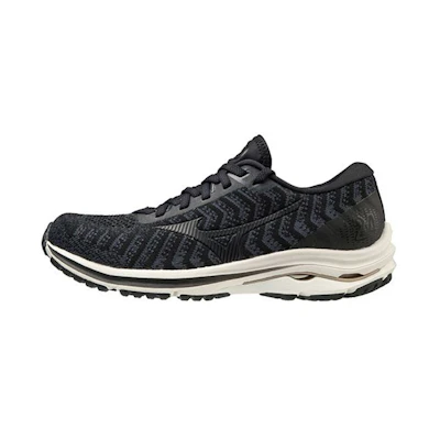 (W) Mizuno Wave Rider 24 Waveknit 'Black Ivory'