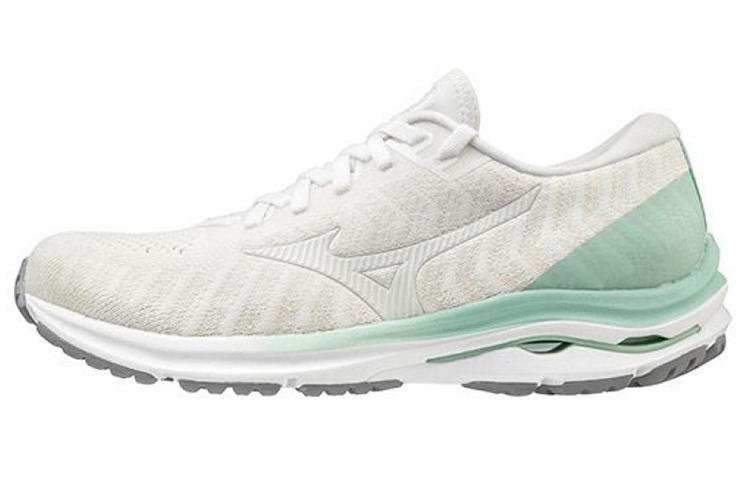 (Women) Mizuno Wave Rider 24 Waveknit 'White Green'  J1GD207502