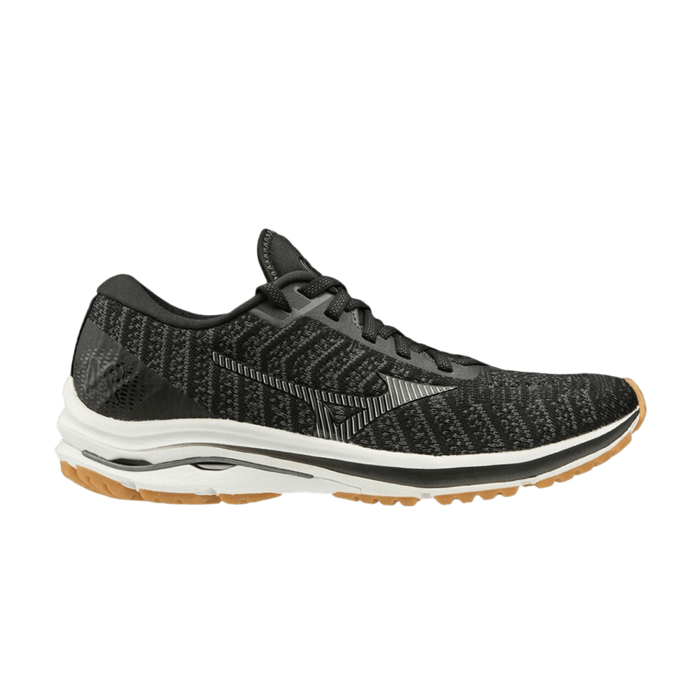 (Women) Mizuno Wave Rider 24 Waveknit Wide 'Black'  J1GD207740