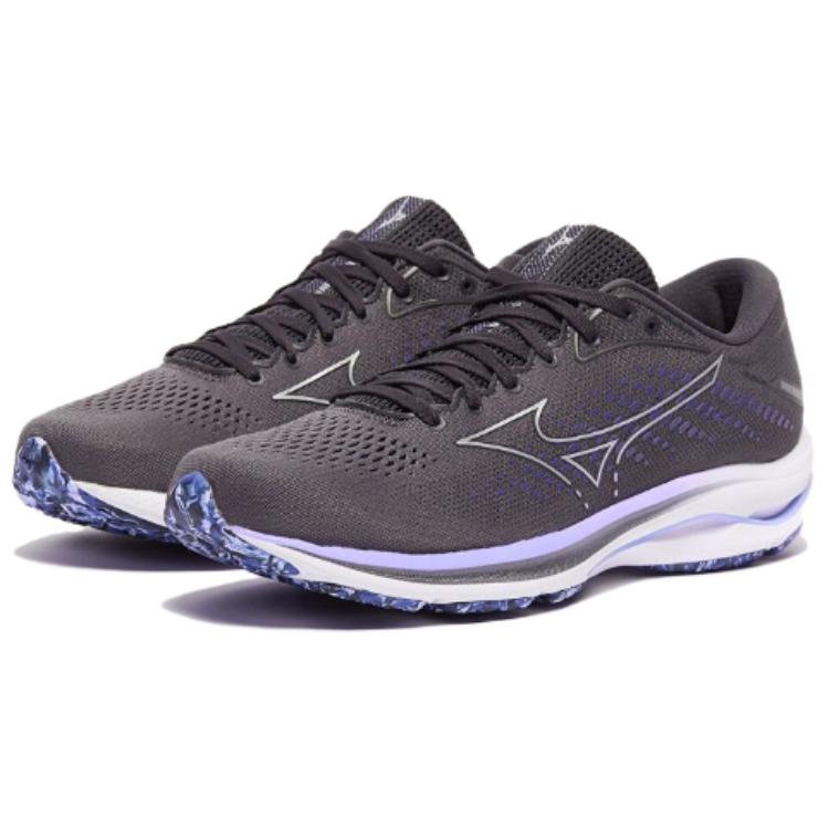 Lookbook (W) 미즈노 웨이브 라이더 25 블랙퍼플 (Mizuno Wave Rider 25 Black Purple) J1GD210393