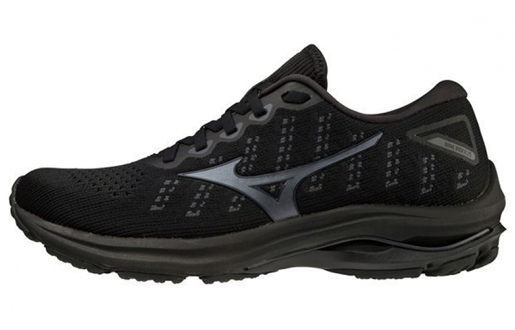 (Women) Mizuno Wave Rider 25 Waveknit 'Black' J1GD217515