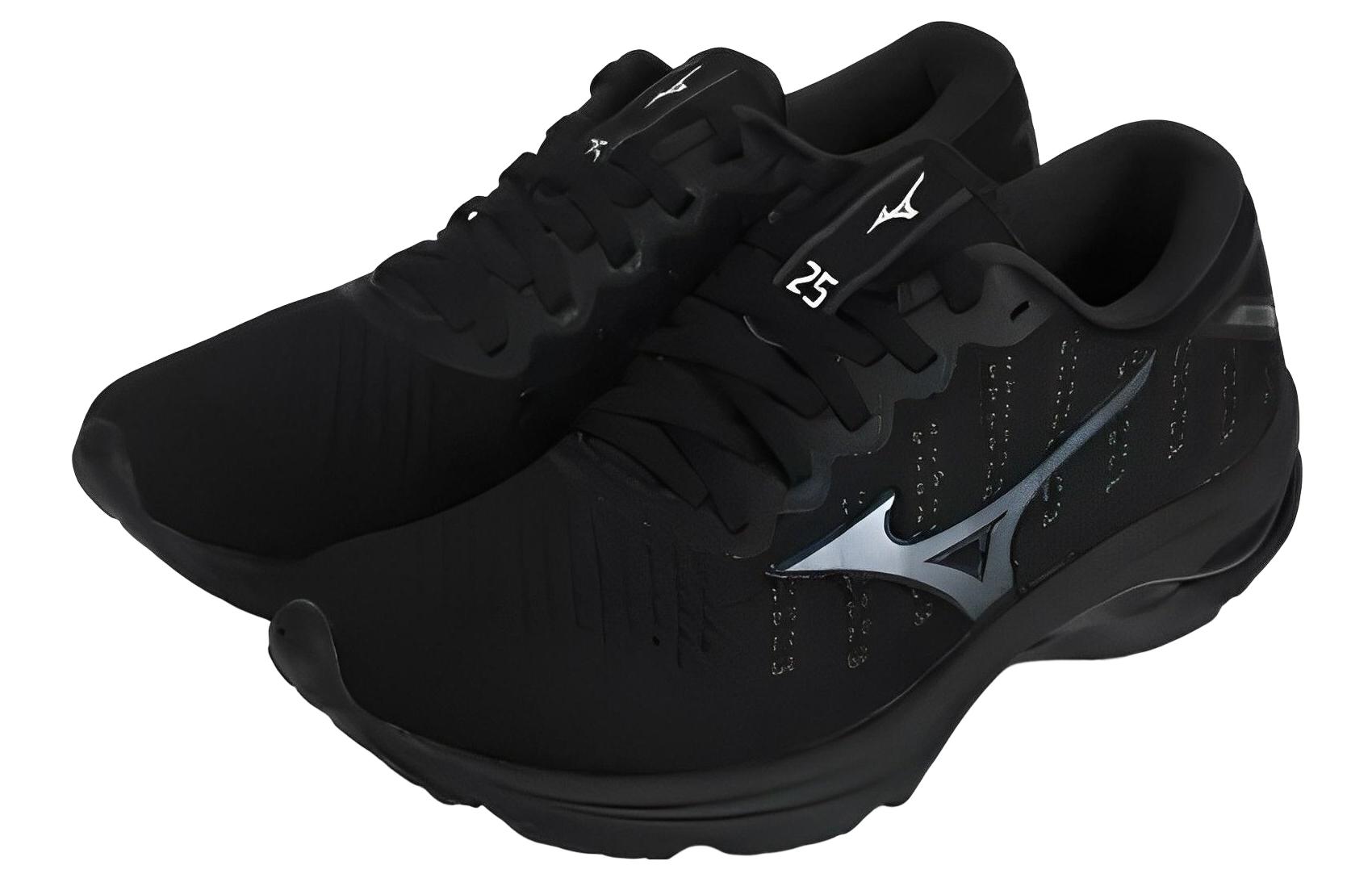 (W) Mizuno Wave Rider 25 Waveknit 'Black' 圖 3