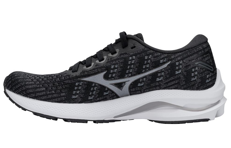 (Women) Mizuno Wave Rider 25 Waveknit 'Black Grey'  J1GD217590