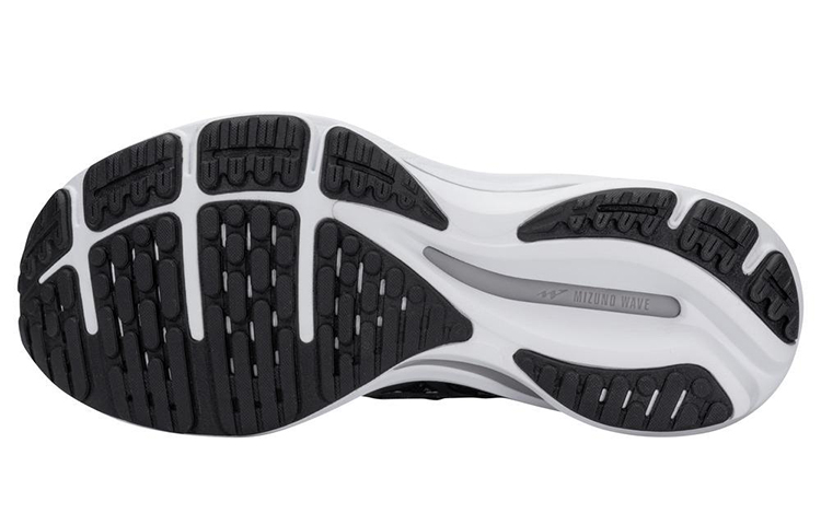 Shop (W) Mizuno Wave Rider 25 Waveknit ''Nero Grigio'' J1GD217590