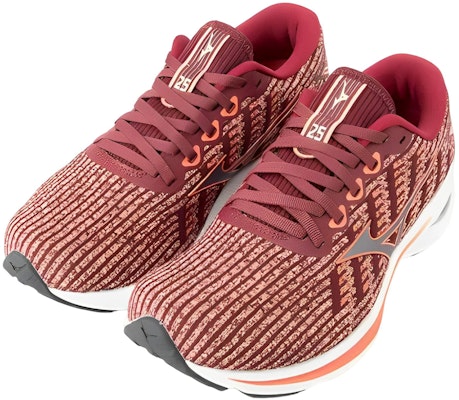 (W) Mizuno Wave Rider 25 Waveknit 'Rojo Comfort' J1GD217763 Lookbook (W) Mizuno Wave Rider 25 Waveknit 'Rojo Comfort' J1GD217763