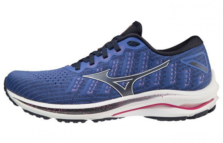 (Women) Mizuno Wave Rider 25 Waveknit Super Wide 'Blue White'  J1GD217702