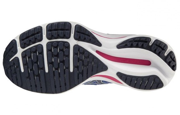 (W) Mizuno Wave Rider 25 Waveknit Súper Ancho 'Azul Blanco' J1GD217702 Lookbook (W) Mizuno Wave Rider 25 Waveknit Súper Ancho 'Azul Blanco' J1GD217702