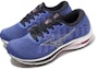 Shop (W) 미즈노 웨이브 라이더 25 와이드 니트 블루 화이트 (Mizuno Wave Rider 25 Wide Knit Blue White) J1GD217702