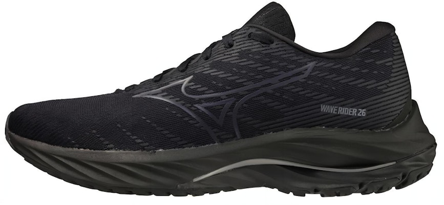 (Women) Mizuno Wave Rider 26 'Black Dark Grey' J1GD220323 Buy (Women) Mizuno Wave Rider 26 'Black Dark Grey' J1GD220323