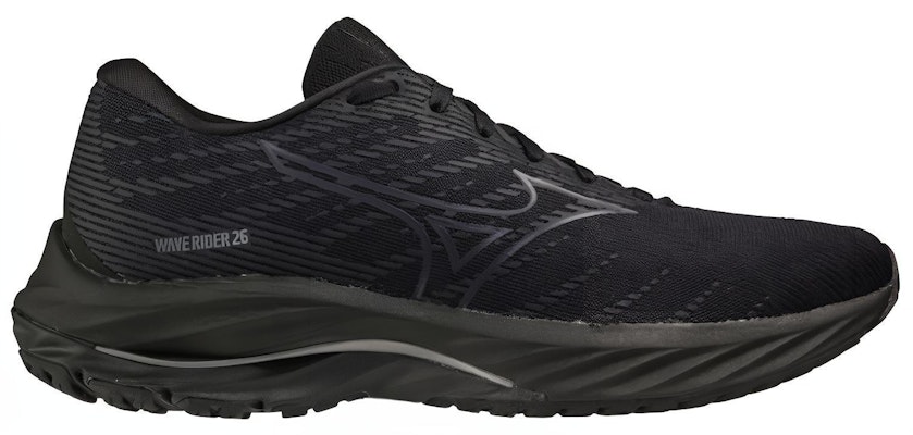 (Women) Mizuno Wave Rider 26 'Black Dark Grey' J1GD220323 Order (Women) Mizuno Wave Rider 26 'Black Dark Grey' J1GD220323