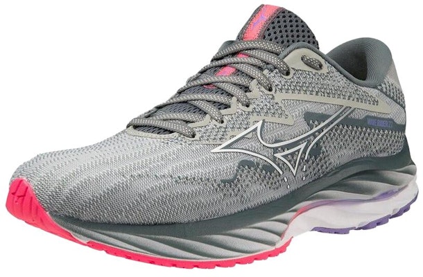 (W) Mizuno Wave Rider 27 'Biru Mutiara Pink Hi-Vis' J1GD230621 Lookbook (W) Mizuno Wave Rider 27 'Biru Mutiara Pink Hi-Vis' J1GD230621