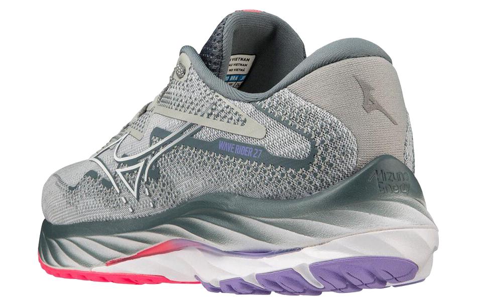 Shop (W) Mizuno Wave Rider 27 'Biru Mutiara Pink Hi-Vis' J1GD230621