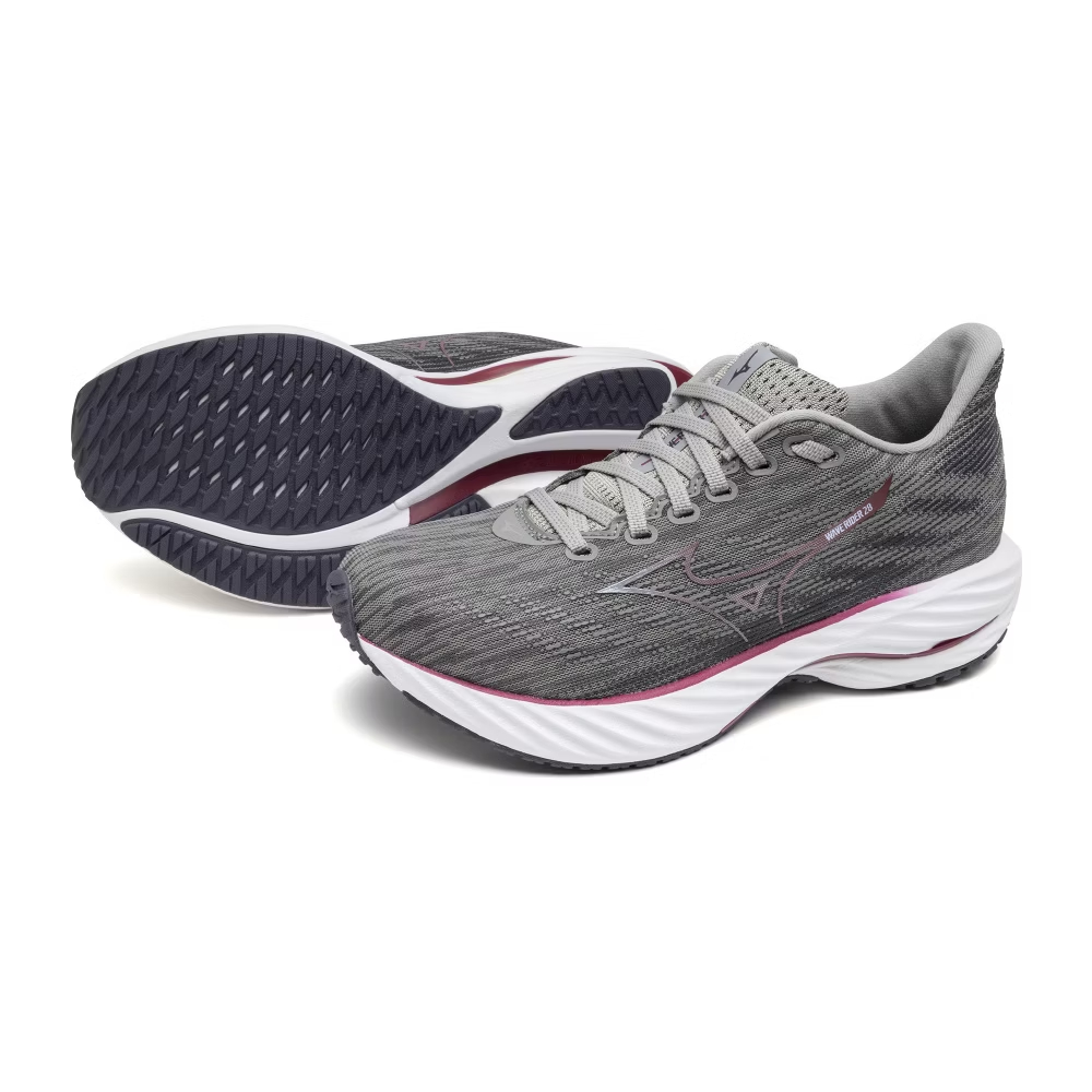 Purchase (W) Mizuno Wave Rider 28 'Gris Ultimate y Cromo Cosmo' J1GD240324