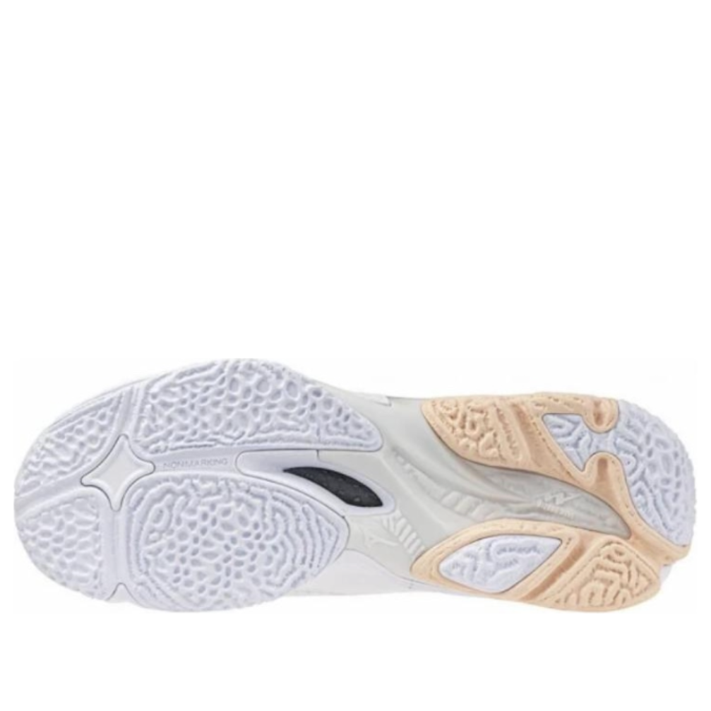 Purchase (W) (女性用) ミズノ ウェーブ ライダー 28 スーパーワイド 'ホワイトパープル印象' J1GD240623 J1GD240623