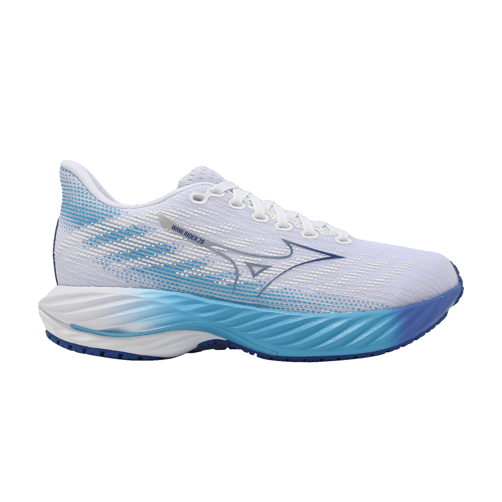 (Women) Mizuno Wave Rider 28 Wide 'White Mugen Blue' J1GD240621