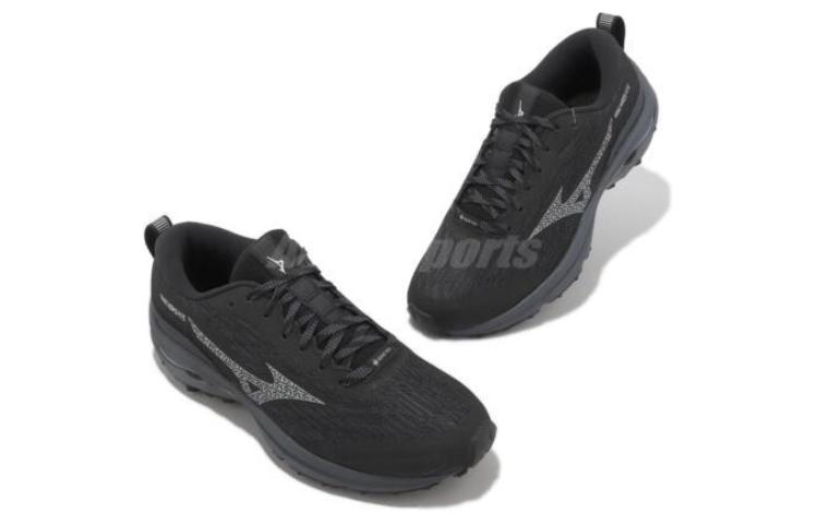 Shop (W) Mizuno Wave Rider GORE-TEX 4E Breed ''Zwart Zilverster'' J1GD228021