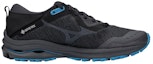 Order (W) 미즈노 웨이브 라이더 GTX 블랙/블루 (Mizuno Wave Rider GTX Black/Blue) J1GD217913