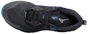 (W) 미즈노 웨이브 라이더 GTX 블랙/블루 (Mizuno Wave Rider GTX Black/Blue) J1GD217913