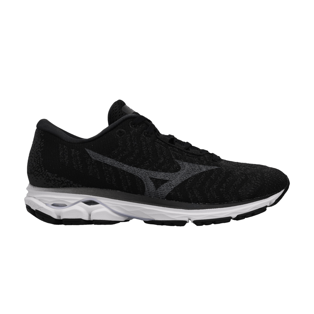 (W) Mizuno Wave Rider Waveknit 3 Wide 'Black Grey'