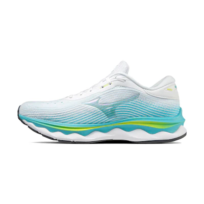 (W) Mizuno Wave Sky 5 'White Blue Curacao'