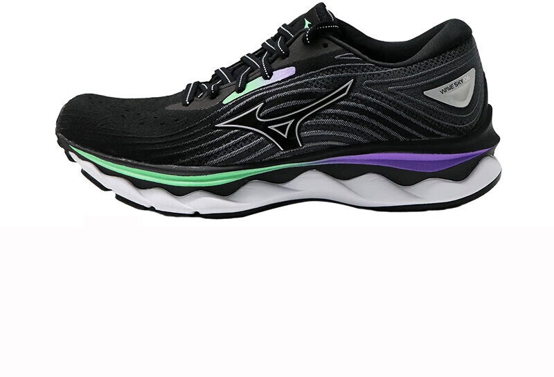 women-mizuno-wave-sky-6-trend-comfort-all-match-non-slip-shock-absorbing-wear-resistant-low-top-running-black-j1-gd-220275