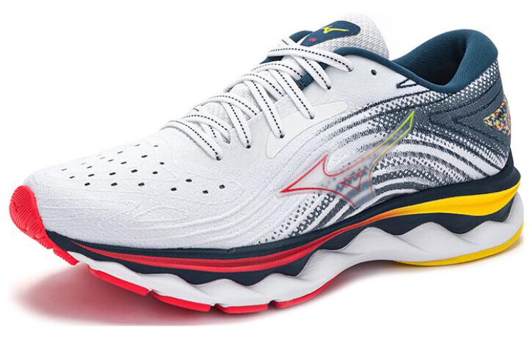 Order 美津濃 Wave Sky 6 減震防滑耐磨 低幫 跑步鞋 女款 白黑