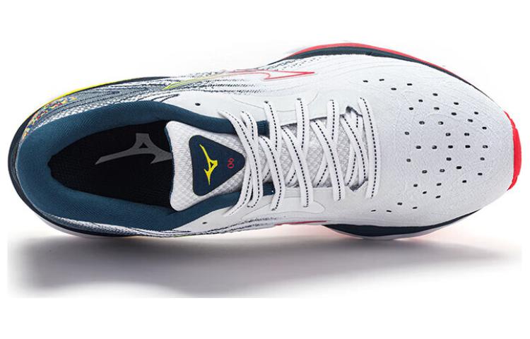 Lookbook 美津濃 Wave Sky 6 減震防滑耐磨 低幫 跑步鞋 女款 白黑