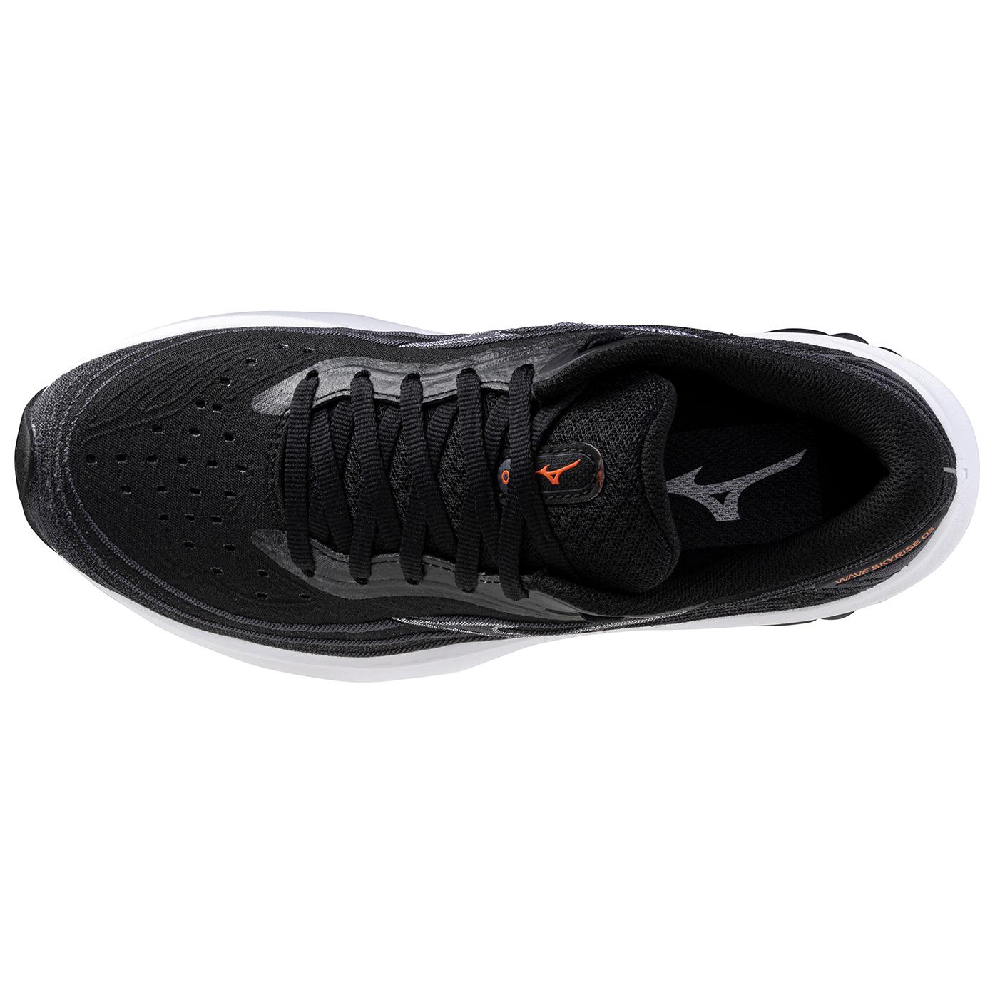 Lookbook (W) Mizuno Wave Skyrise 5 'Hitam Putih Nasturtium' J1GD240924