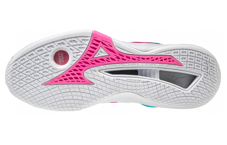 Lookbook 美津濃 Wave Stealth Neo 透氣耐磨防滑手球鞋 女款 白藍