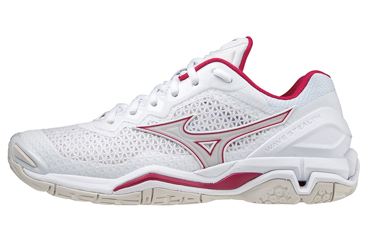 (Women) Mizuno Wave Stealth V 'White Red' X1GB180066