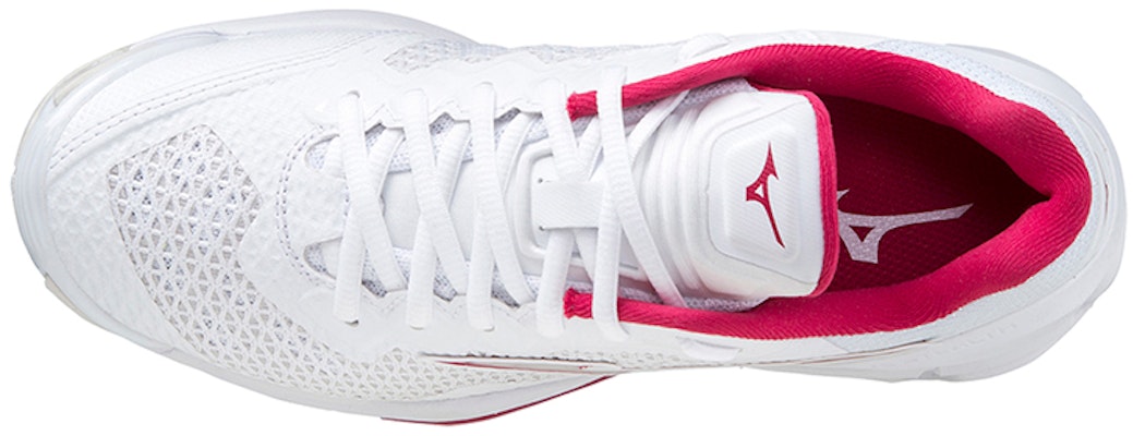 Mizuno Wave Stealth V 透氣耐磨減震手球鞋 女款 白紅 Lookbook Mizuno Wave Stealth V 透氣耐磨減震手球鞋 女款 白紅