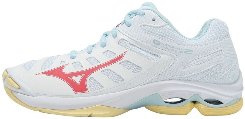 (Women) Mizuno Wave Voltage 2 'White Calypso Coral' V1GC246030 Buy (Women) Mizuno Wave Voltage 2 'White Calypso Coral' V1GC246030