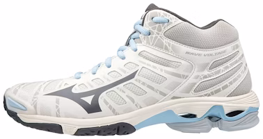 (Women) Mizuno Wave Voltage Mid 'White Grey Blue' V1GC196518 (Women) Mizuno Wave Voltage Mid 'White Grey Blue' V1GC196518