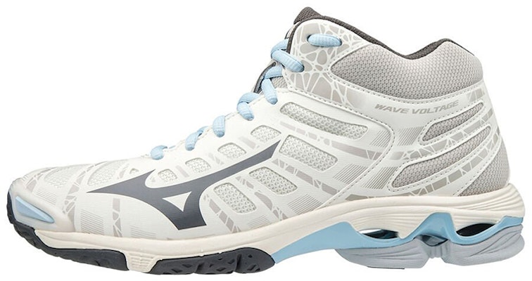 (Women) Mizuno Wave Voltage Mid 'White Grey Blue' V1GC196518 Buy (Women) Mizuno Wave Voltage Mid 'White Grey Blue' V1GC196518