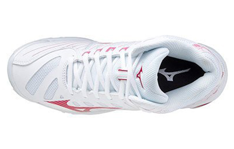 Lookbook (W) 미즈노 웨이브 볼티지 MID '화이트 레드' (Mizuno 웨이브 볼티지 MID '화이트 레드') V1GC216565