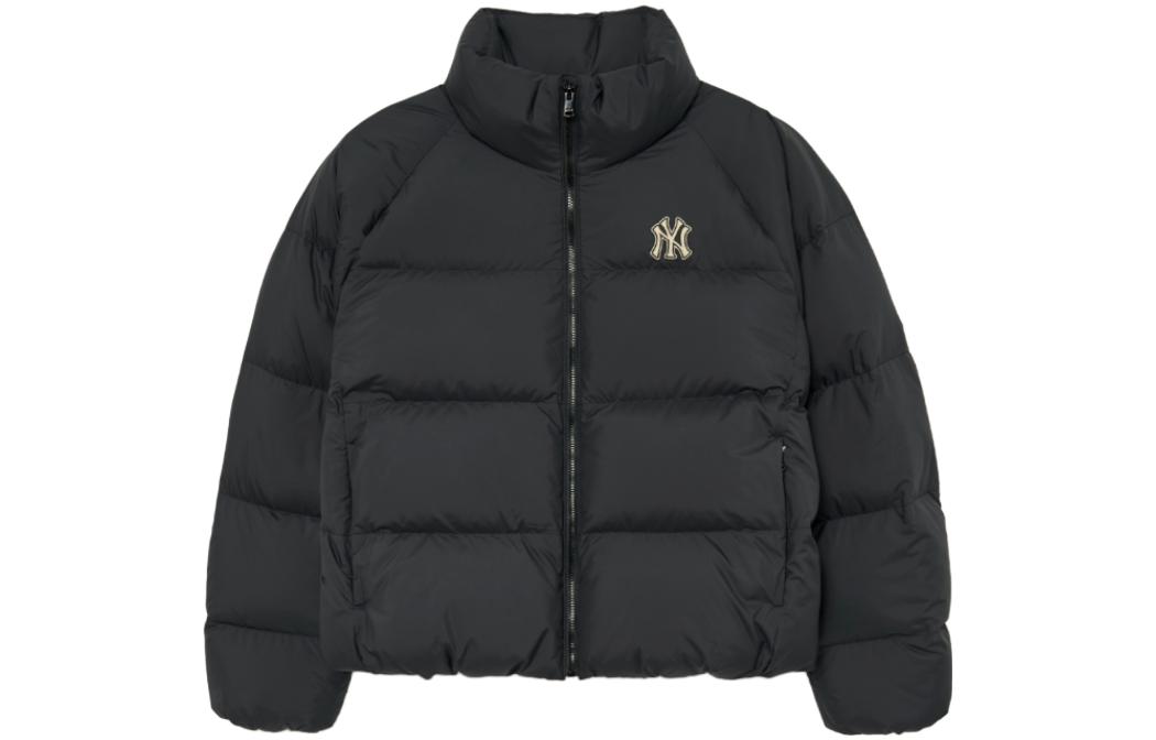 (Women) MLB  Black Solid Color Puffer Jacket with High Collar and Long Sleeves. 3FDJB0136-50BKS