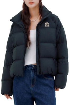 (W) MLB 黑色純色高領長袖羽絨外套. 3FDJB0136-50BKS Shop (W) MLB 黑色純色高領長袖羽絨外套. 3FDJB0136-50BKS