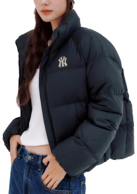 (W) MLB 黑色純色高領長袖羽絨外套. 3FDJB0136-50BKS Purchase (W) MLB 黑色純色高領長袖羽絨外套. 3FDJB0136-50BKS