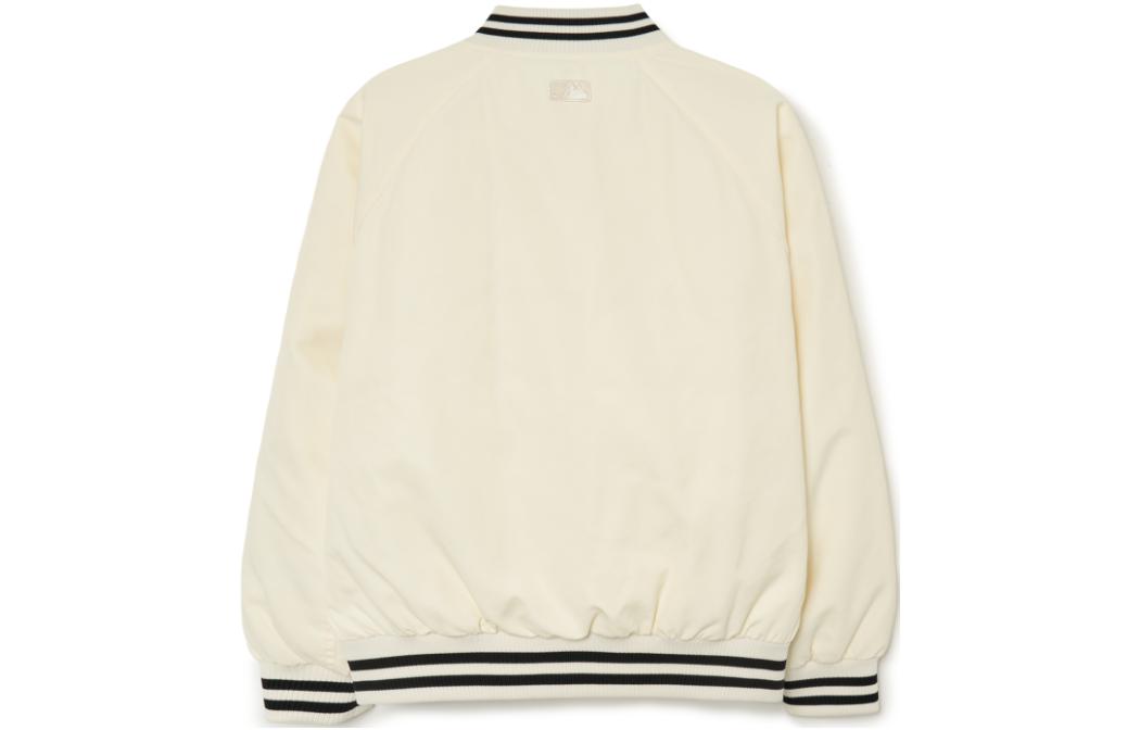 (Women) MLB  Cream Letter Striped Baseball Jacket Long Sleeve. 3FDJV0136-43CRD 圖 3