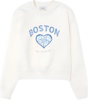 (Women) MLB Cream Pullover Crewneck Long Sleeve Sweatshirt. 3FMTH1144 (Women) MLB Cream Pullover Crewneck Long Sleeve Sweatshirt. 3FMTH1144