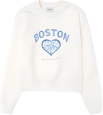 (Women) MLB Cream Pullover Crewneck Long Sleeve Sweatshirt. 3FMTH1144 Order (Women) MLB Cream Pullover Crewneck Long Sleeve Sweatshirt. 3FMTH1144