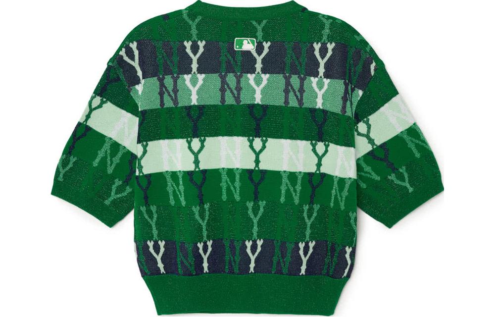 Lookbook (Women) MLB  Striped Pullover Knit Sweater Green. 3FKPM0131-50GNS