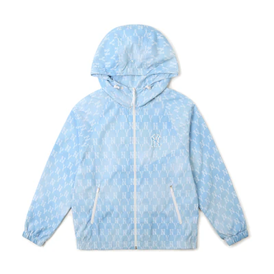 (Women) MLB All-Over Logo Vintage Outdoor Hoodie Jacket Blue. 31JPW3131-50U