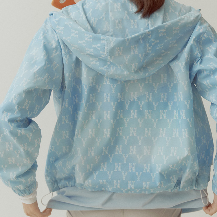 (Women) MLB All-Over Logo Vintage Outdoor Hoodie Jacket Blue. 31JPW3131-50U 圖 5