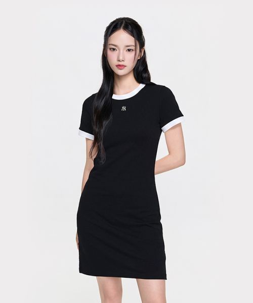 (Women) Mlb Basic Ringer Dress NY (Black) 3FOPB0363-50BKS