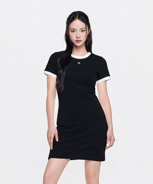 Lookbook (Women) Mlb Basic Ringer Dress NY (Black) 3FOPB0363-50BKS
