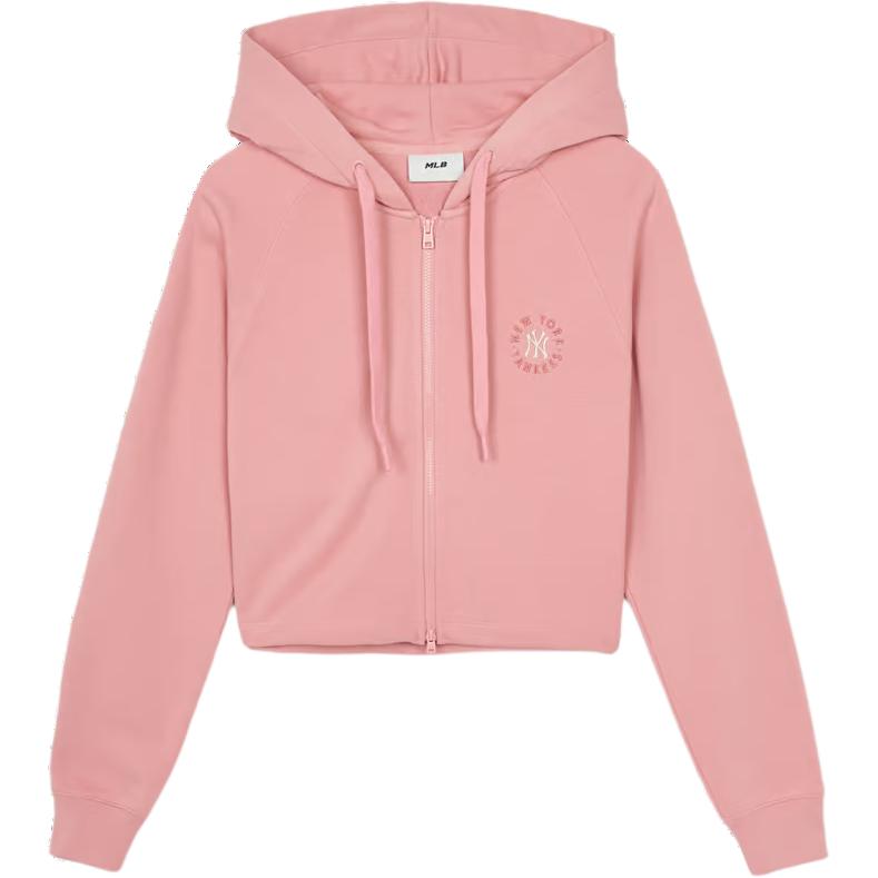 (Women) MLB Basic Series New York Yankees Pink Soft Comfortable Hoodie Jacket 3FTRB0344-50PKM 圖 2