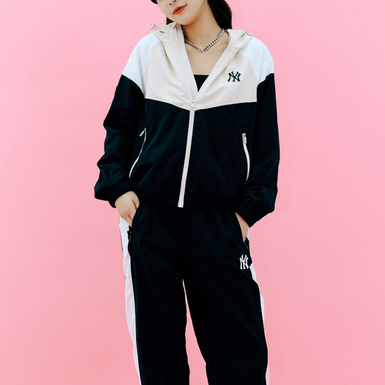 (Women) MLB Black Logo Patchwork Long Sleeve Hoodie Jacket 3FWJW0114-50BKS 圖 4