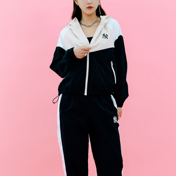 (Women) MLB Black Logo Patchwork Long Sleeve Hoodie Jacket 3FWJW0114-50BKS 圖 5