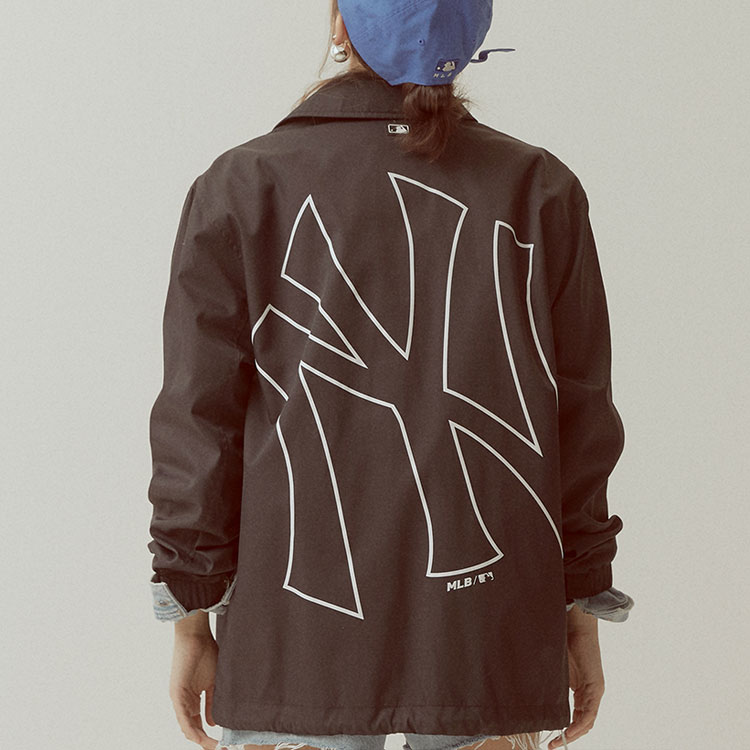 (Women) MLB Black Long Sleeve Coach Jacket Autumn Casual Style 31JPU2111-50L 圖 5